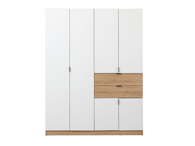 MONT 6V2F Ormar Artisan white  158x55x207 cm (A566+D129)