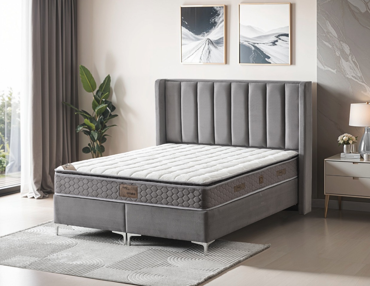 OPTIMUS SET Krevet+dušek buklet a gri