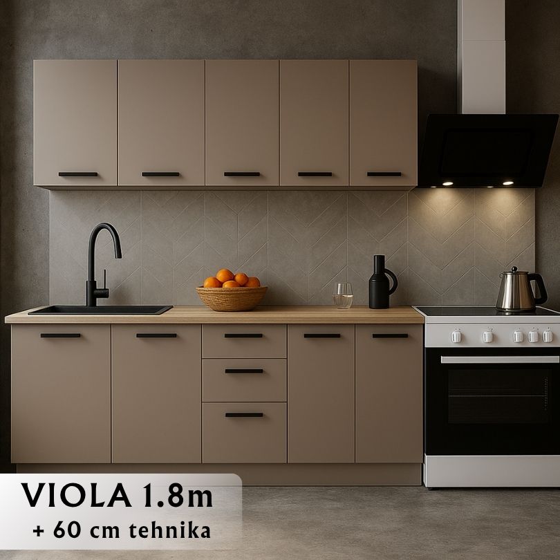 VIOLA Kuhinja 1.8 m color white /toffee