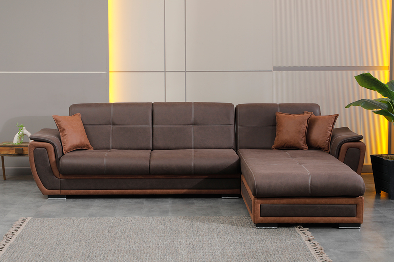 NEW ALYA Ugaona garnitura desna casa 24 brown / casa 04