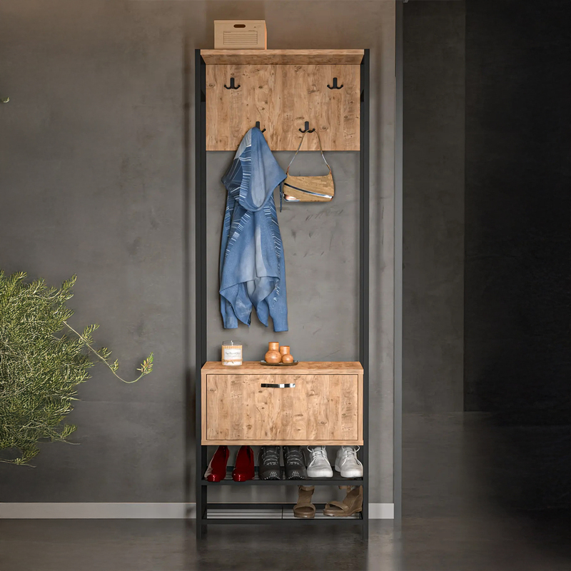 7011 Predsoblje hrast 182x35x11 cm