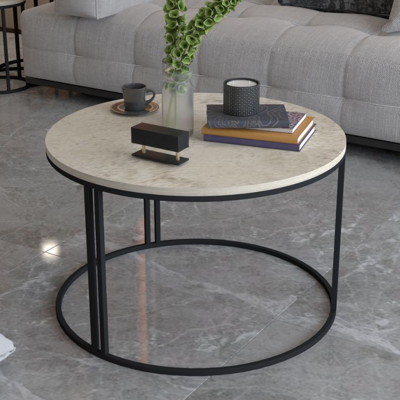 9057 Klub sto fi 70 travertine 72x722x6,5 cm