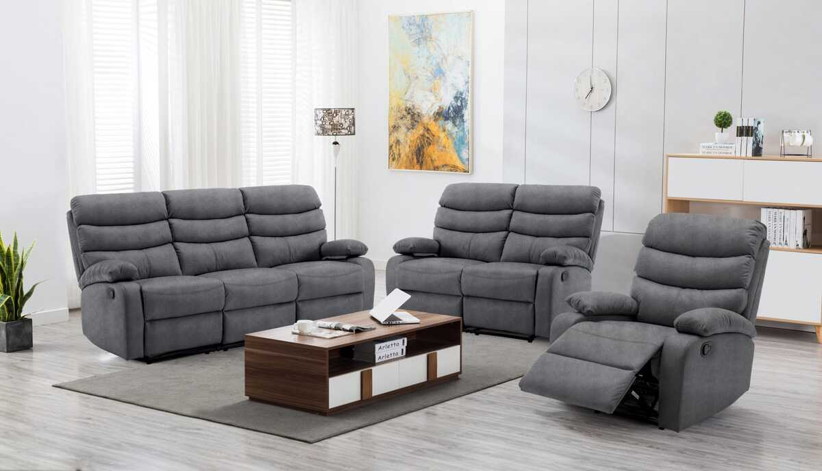 8093 TALIA Trosjed Dvosjed Fotelja 8018 siva