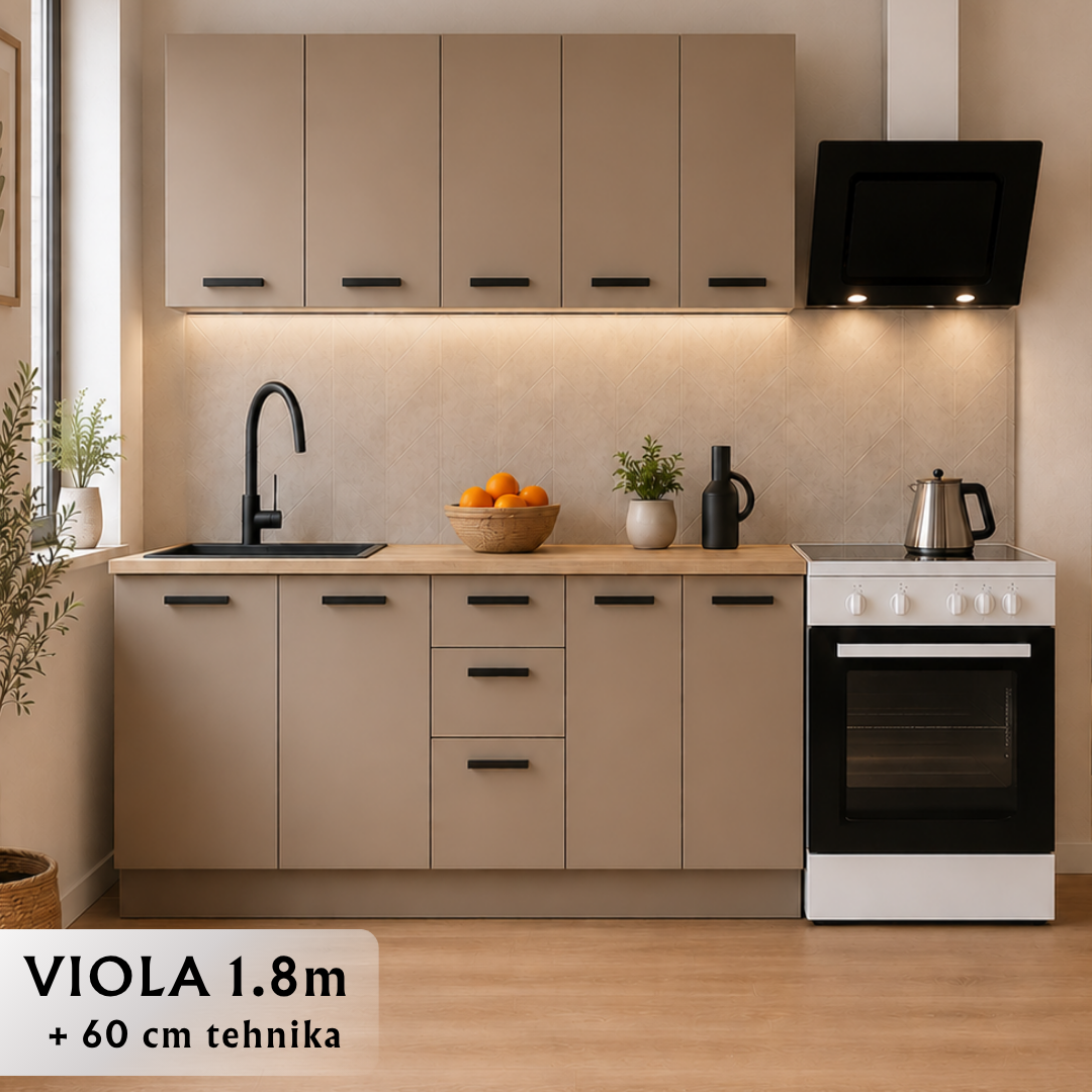 VIOLA Kuhinja 1.8 m color white /toffee