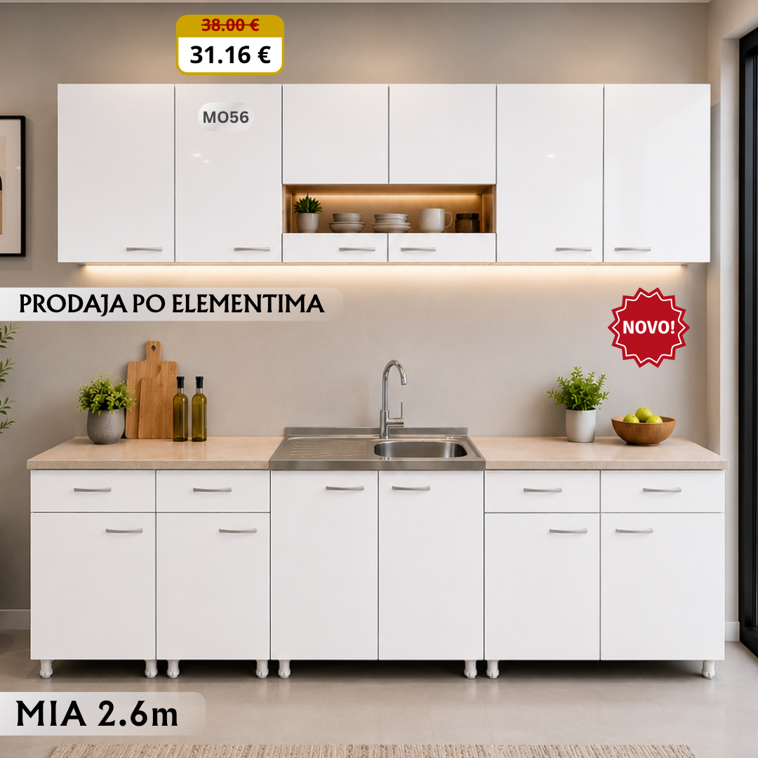 MIA 02 EL 12 Kuhinja gornji dio 40 vrata, sonoma, bijela 40x32x60 (A842+D129HG)