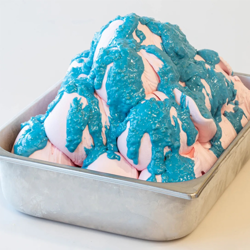 JOYCREAM FRIZZZI POP BLUE 5kg - krema sa ukusom vanilije i šećerne vate sa slatkišima.