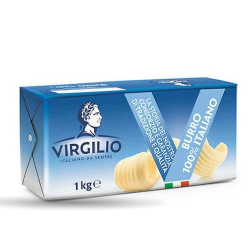 VIRGILIO FROZEN BUTTER 1kg - zamrznuti neslani maslac 82% m.m.