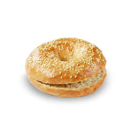 DELIFRANCE SESAME SEEDS PRE SLICED BAGEL 115g 50 kom (s7288) - Bagel od susama s hrskavom koricom i mekim mrvicama, prerezan, idealan za sendviče