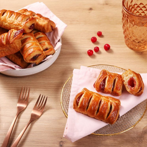 DELIFRANCE MIX MINI DUO 35g 120kom (S1307) - zamrznuti mix mini danskih peciva sa maslacem (slastičarska krema, čokolada i narandža, višnja)