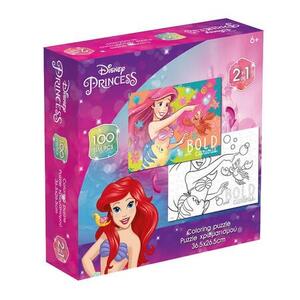 PUZZLE +BOJANKA LITTLE MERMAID 2 STRANE 100PCS LUNA 8500275