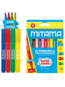 FLOMASTERI MITAMA SUPERWASHABLE TRIANGULAR 3MM 1/24 61996