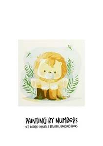 BOJANKA NA PLATNU PAINT BY NUMBERS LION 30X30CM OPTIMUM 77917