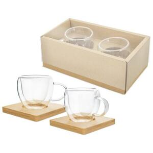 SET ZA ESPRESSO 1/2 STAKLO+BAMBUS 8523000