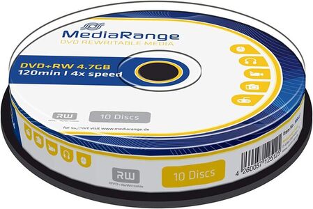 DVD-RW REWRITABLE MEDIA RANGE 1/10 4.7GB 120MIN MR451