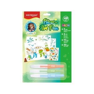 KREATIVNI SET ZA BOJANJE KEYROAD BLOW ART DINO 36PCS KR973357