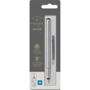 C0 NALIV PERO PARKER VECTOR STAINLESS STEEL BL M 160858