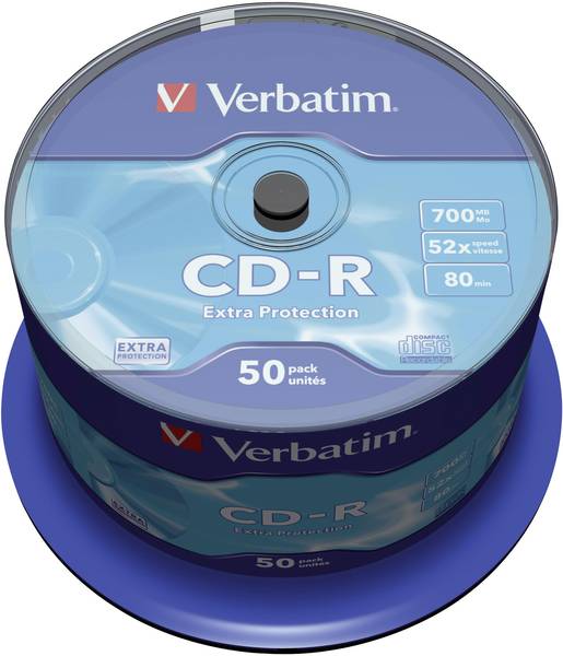 CD-R VERBATIM 700MB 1/50 EXTRA PROTEC.