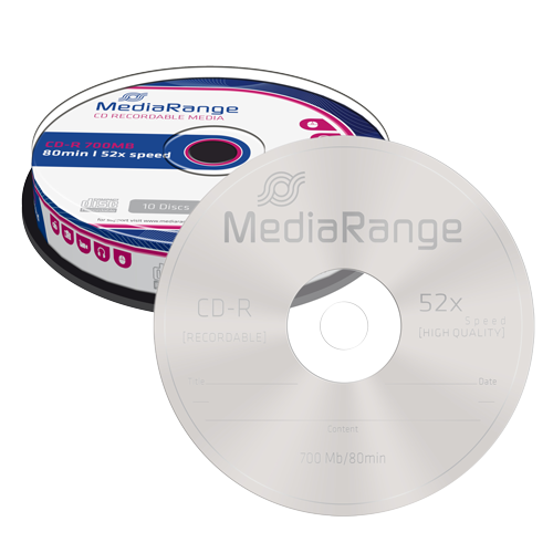 CD-R Media Range 52x 700MB 80min 10/1 MR214