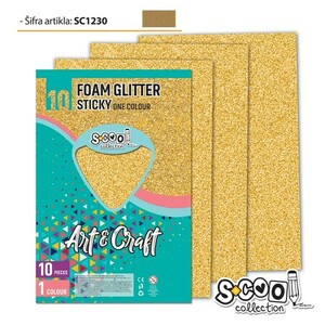 PAPIR A4 EVA GLITTER ZLATNI 10/1 SC1230