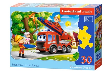PUZZLE FIREFIGHTERS TO THE RESCUE 30PCS B-03792