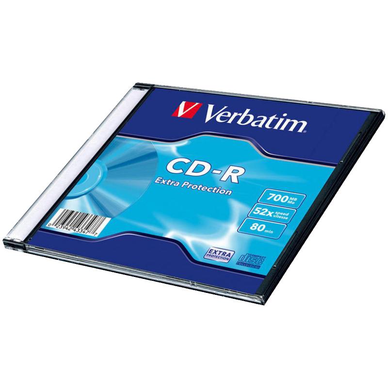 CD-R VERBATIM 700MB 52X Media Range extra protect. slimcase VER43347