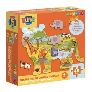 F7 PUZZLE ZIVOTINJE IZ DZUNGLE LUNA SA OBLICIMA 8PCS 48PCS 000622475