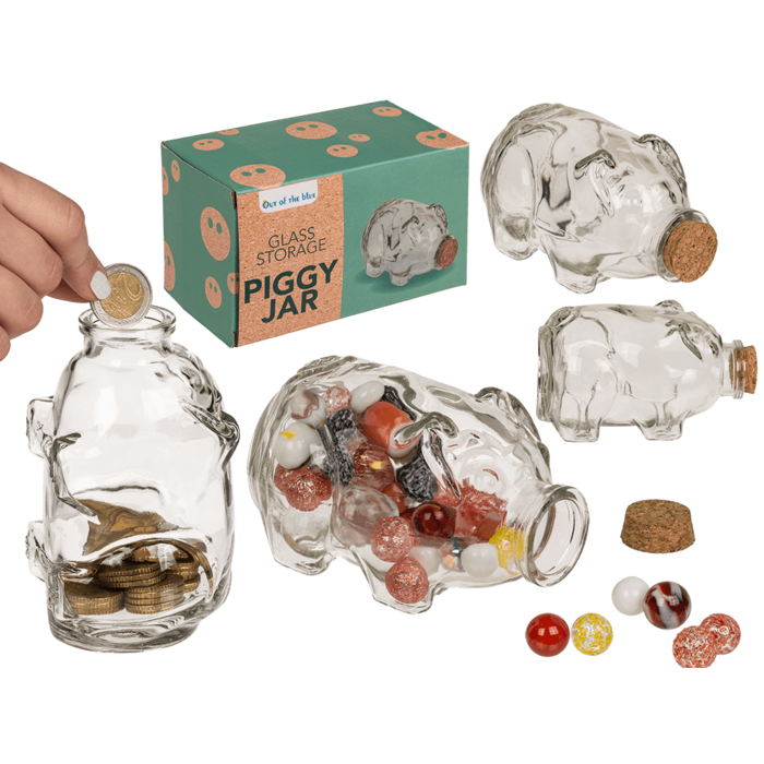 KASA STAKLENA OOTB PIG WITH CORK 144393