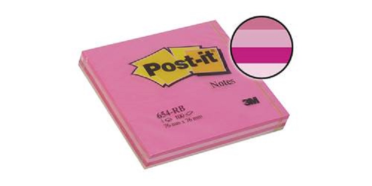 POST IT 75X75 100L PINK 04A36439