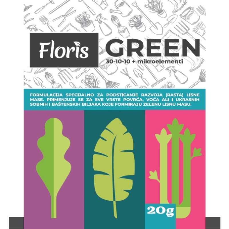 DJUBRIVO GREEN 30-10-10+ME,20G,FLORIS
