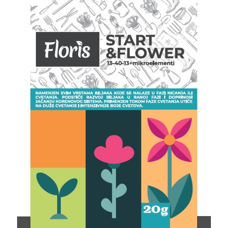DJUBRIVO START&FLOWER 13-40-13+ME,20G,FLORIS