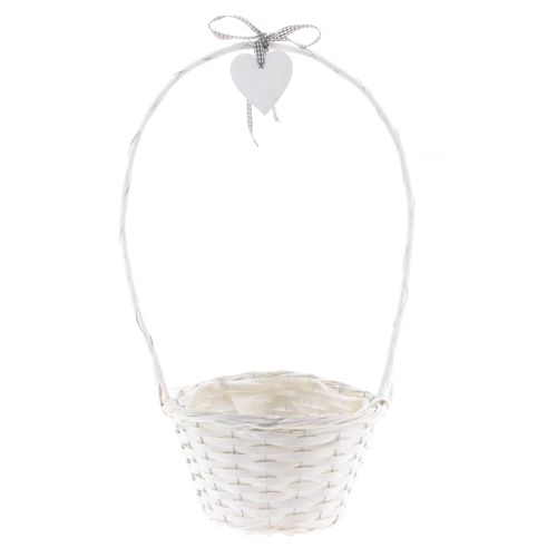 KORPA GARDEN HEART FI24/15XH52/15CM, BIJELA