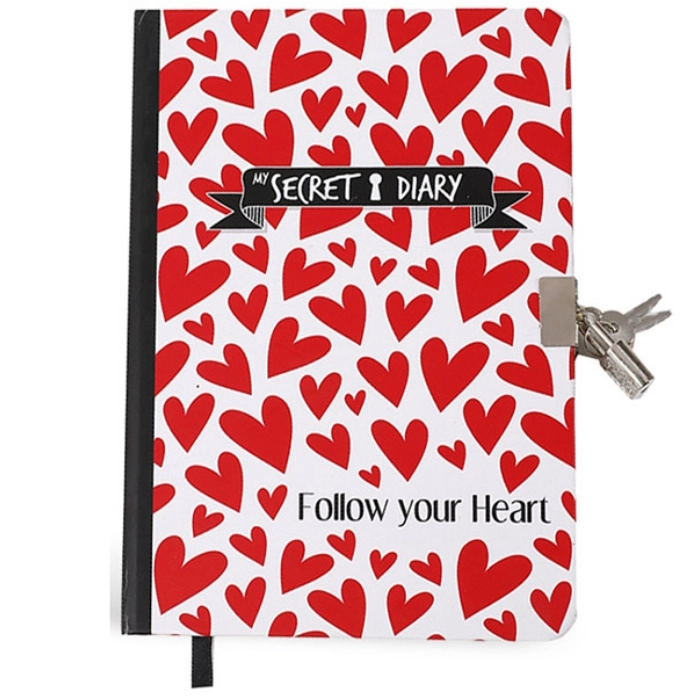 DNEVNIK SA KLJUČEM TOTAL FOLLOW YOUR HEART XL1821B