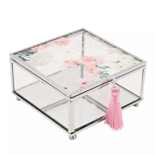 KUTIJA ZA NAKIT WIDDOP SOPHIA GLASS FLOWERS SP3351