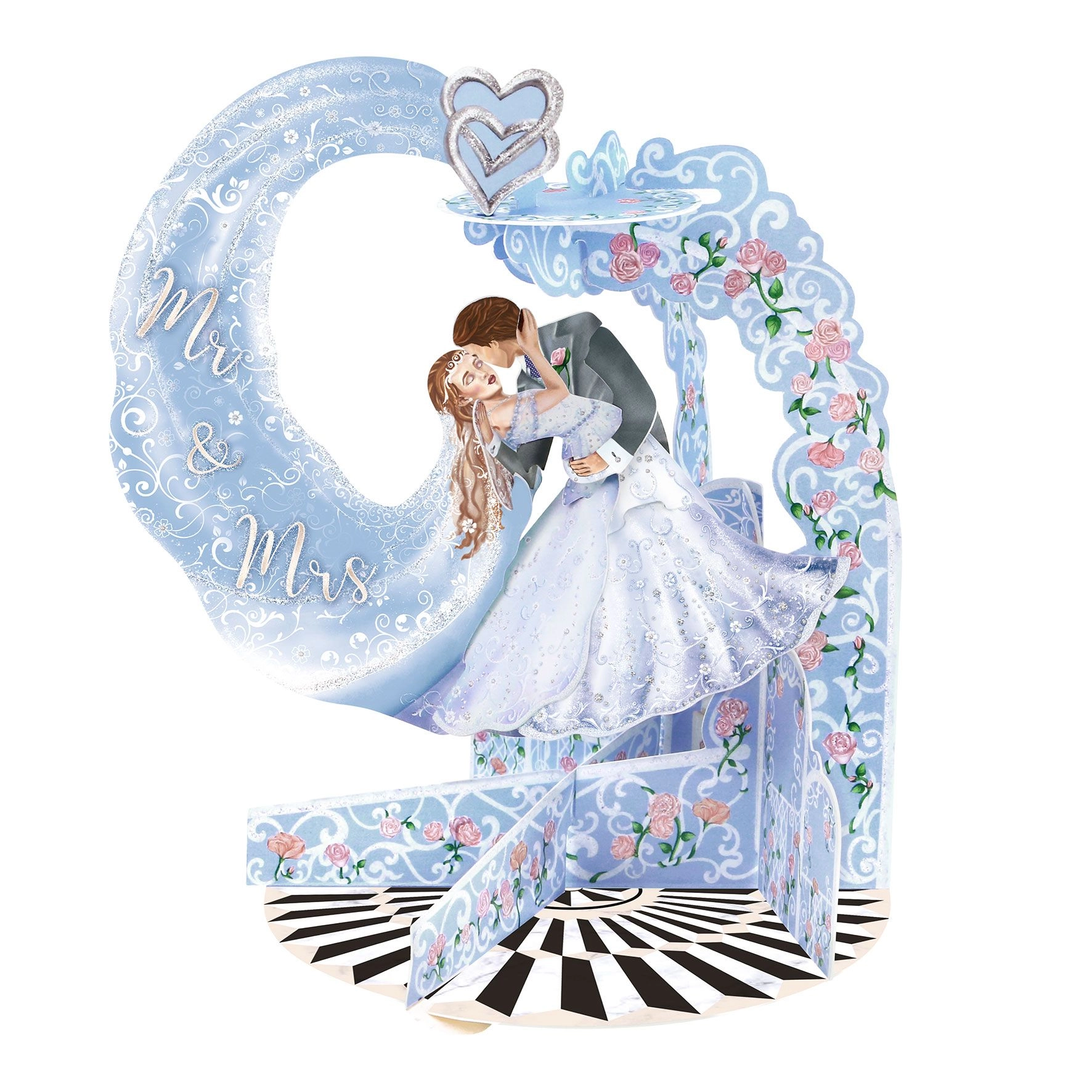 ČESTITKA SANTORO PENDULUM WEDDING COUPLE PD017