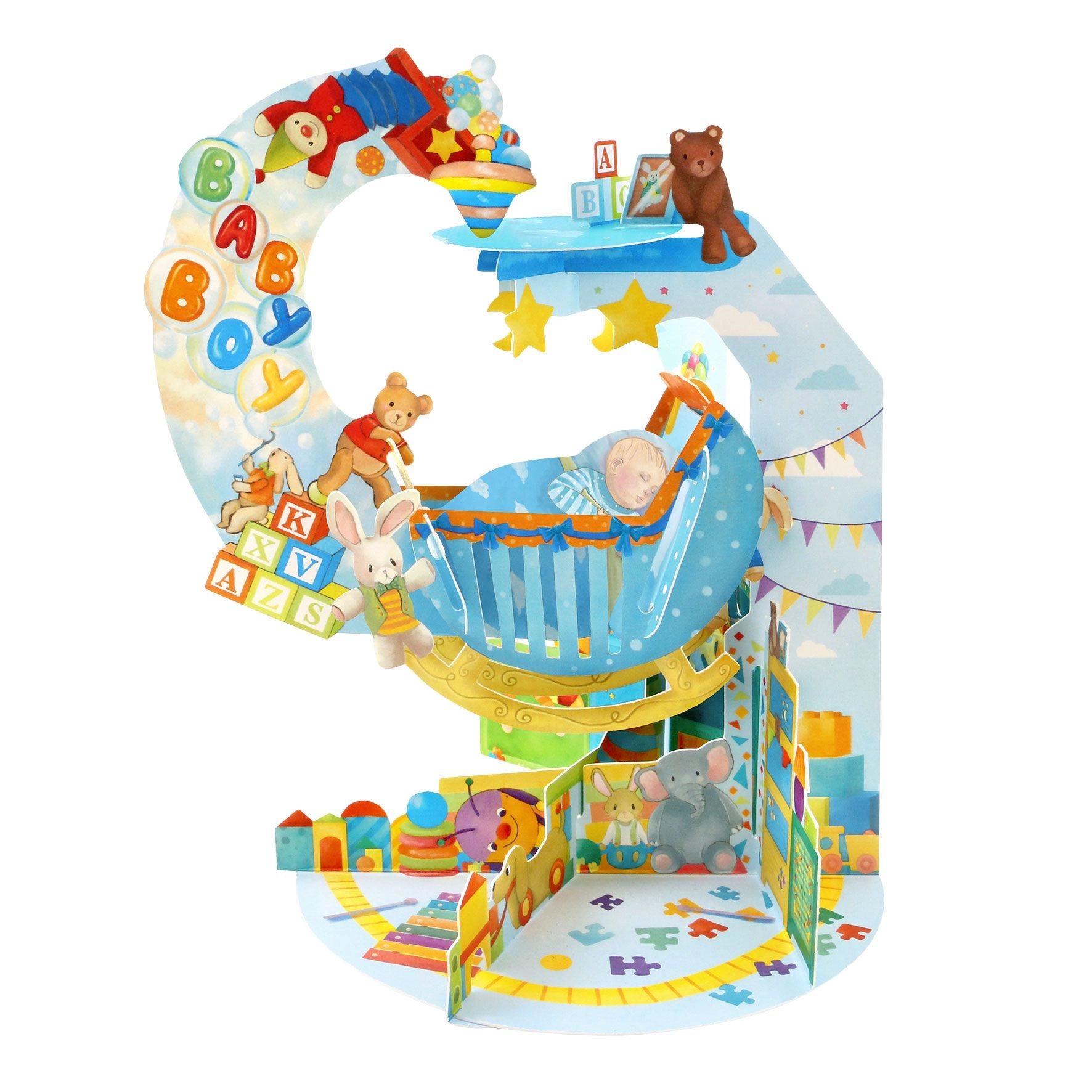 ČESTITKA SANTORO PENDULUM BABY BOY PD004