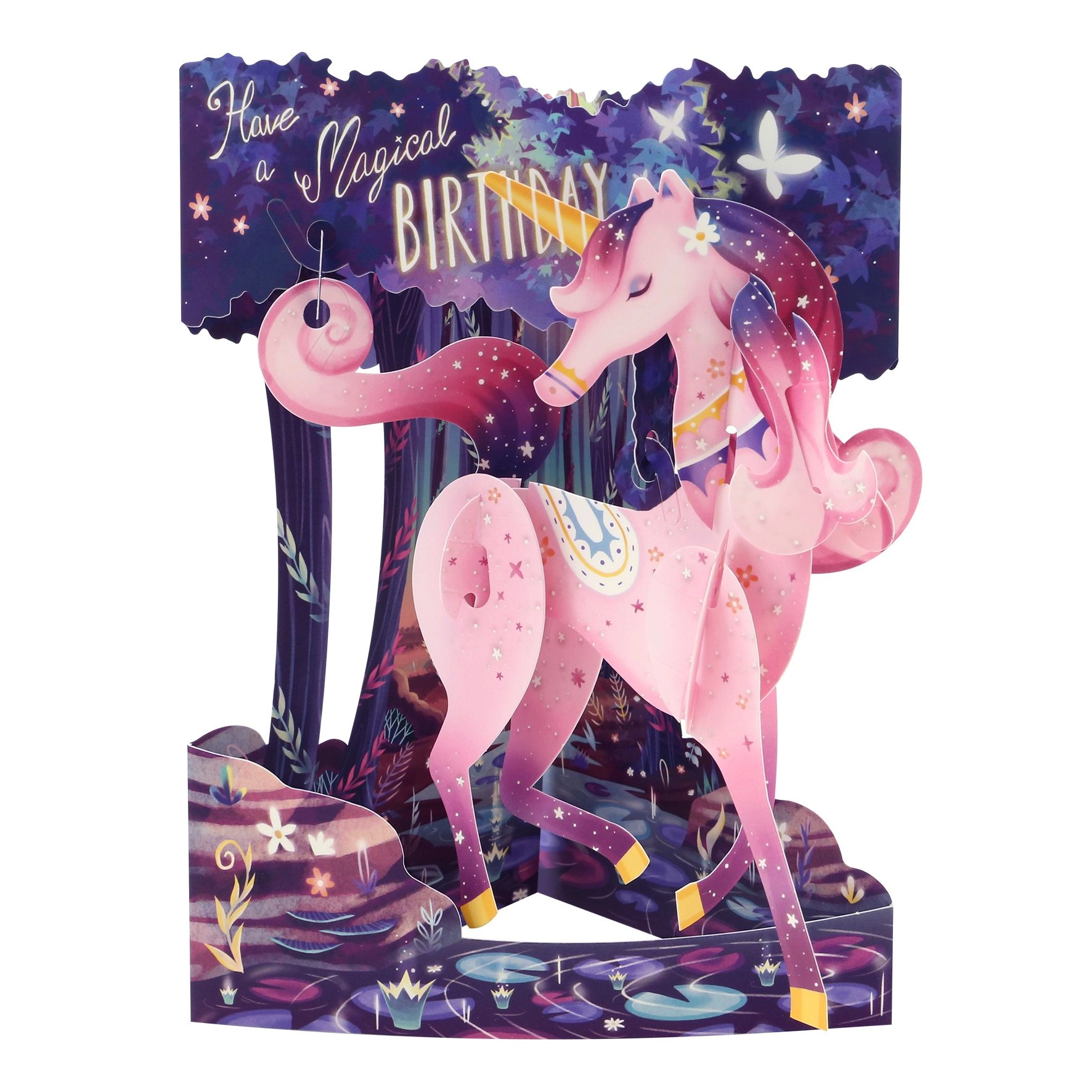 ČESTITKA SANTORO SWING CARDS MAGICAL BIRTHDAY UNICORN SC217