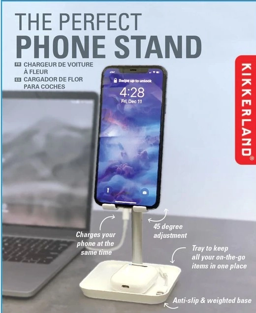 ADJUSTABLE PHONE STAND WHITE