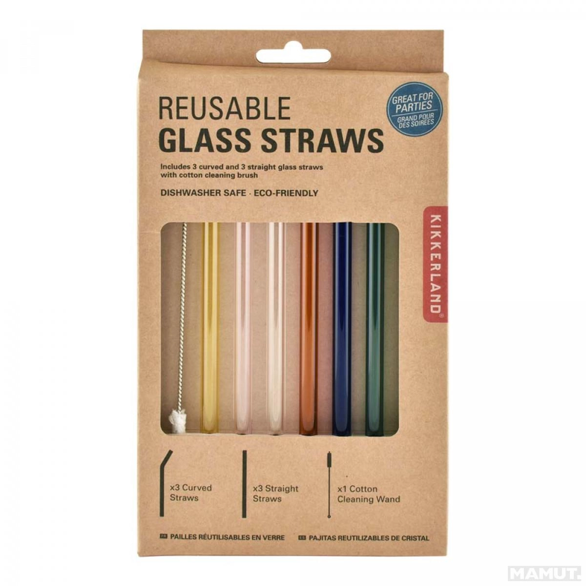 COLORED REUSABLE GLASS STRAWS