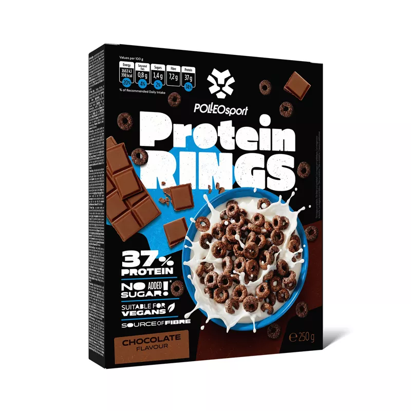 Polleo Protein Rings 250g Chocolate