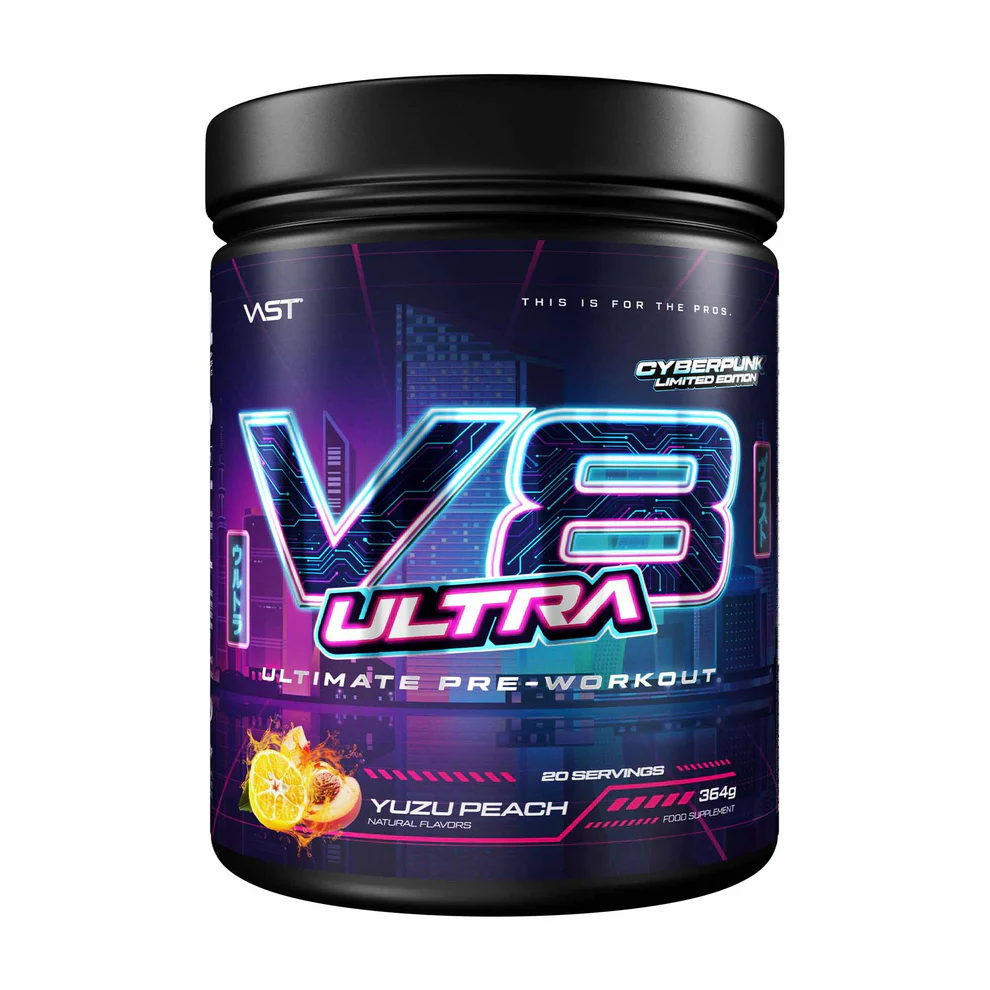 VAST V8 Ultra Ultimate Preworkout, Yuzu Peach, 20 Servings