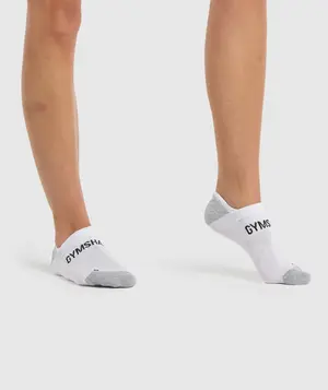 Gymshark No Show Anti Blister Socks White