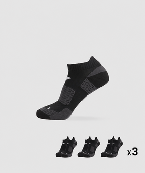 Gymshark Ankle Anti Blister Socks Black 3 Pairs