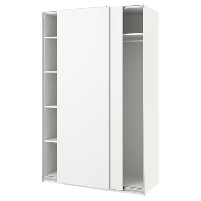 Garderober, bijela/bijela, 150x66x236 cm