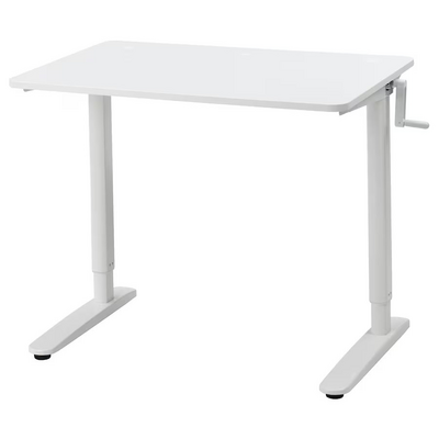 Podesivi radni sto, bijela, 90x60 cm