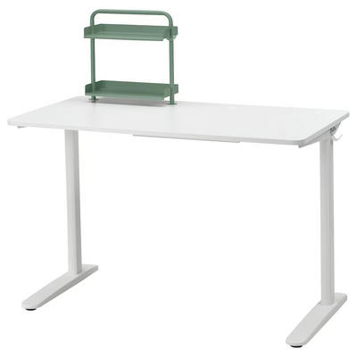 Kombinacija za radni sto, bijela, 117x60 cm