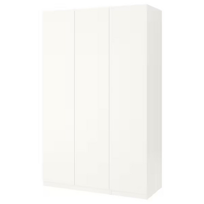 Kombinacija garderobera, bijela/bijela, 150x60x236 cm