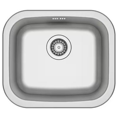 Ugradna 1-struka sudopera, nerđajući čelik, 46x40 cm