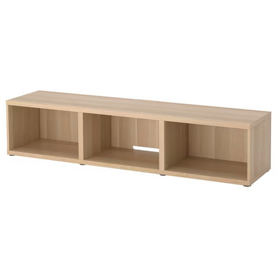 TV stalaža, bijelo b. im. hrastovine, 180x40x38 cm