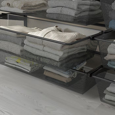 Mrežasta korpa, boja antracita, 80x40x15 cm