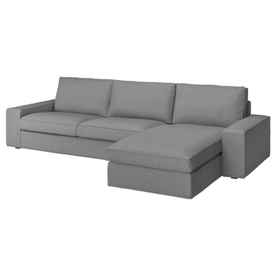 Sofa 4-sjed i lenjivac, Tibbleby bež/siva